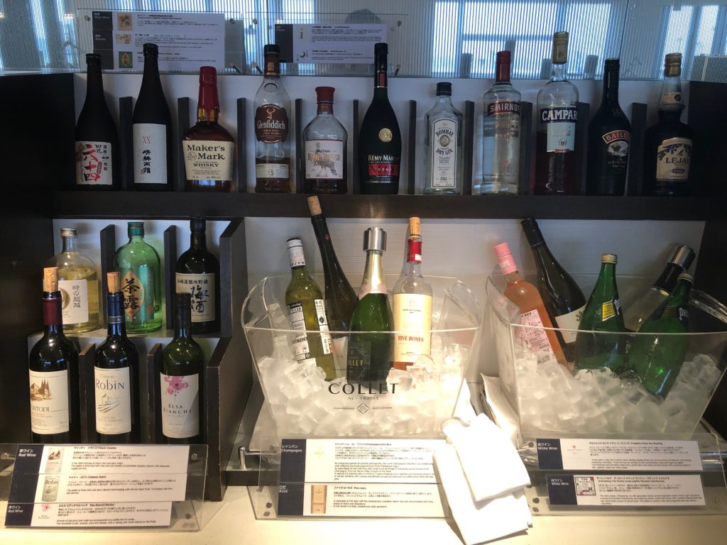 成田空港ANA SUITE LOUNGEのドリンク類