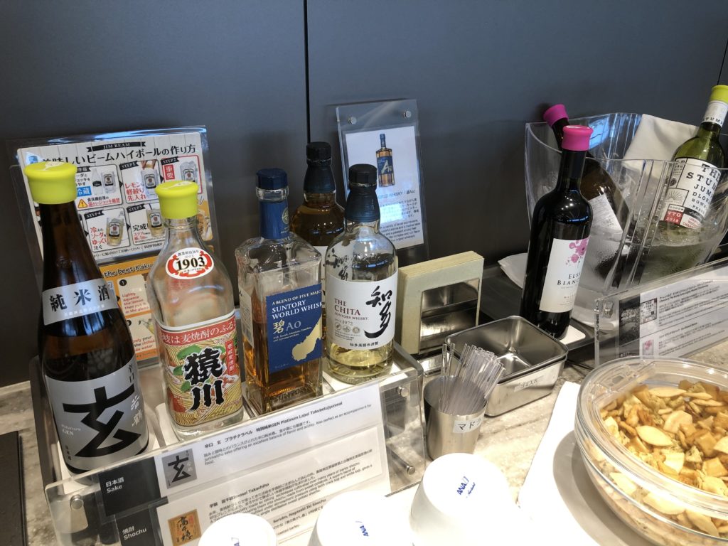 伊丹空港 ANA SUITE LOUNGEにある酒類
