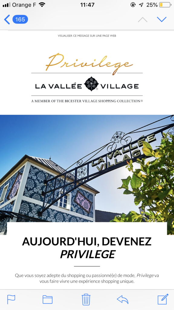 ''ラ・ヴァレ・ヴィレッジ''( La Vallée Village)ではWiFiも提供しています。
