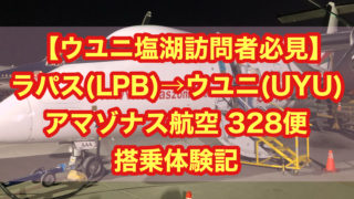 【ウユニ塩湖訪問者必見】ラパス→ウユニ アマゾナス航空328便 便搭乗体験記